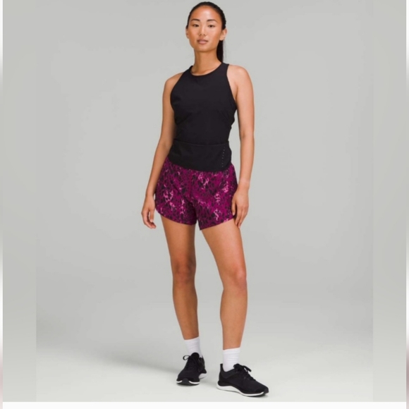 Major ISO, lululemon track that magenta cheetah print shorts. - Picture 2 of 5